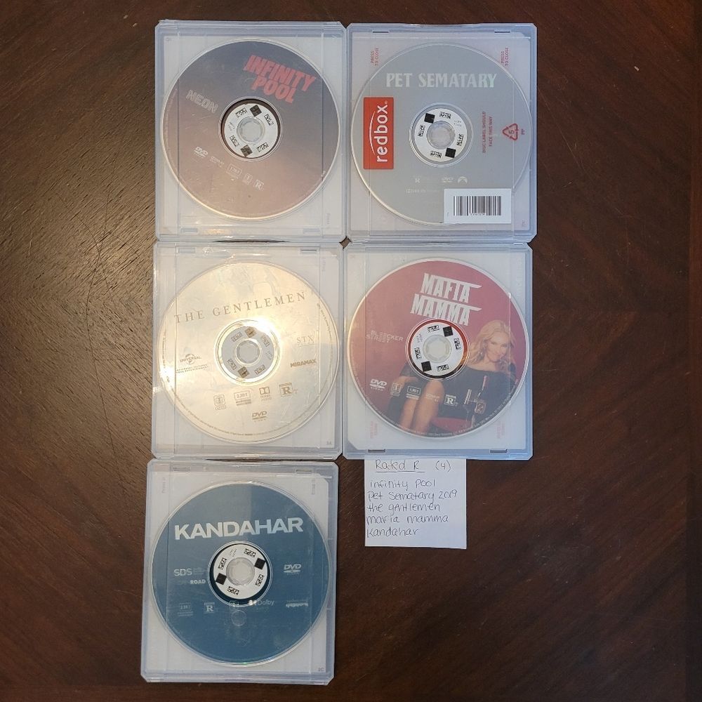 5 RedBox Rated R DVD bundled